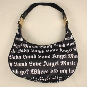 Gwen Stefani LAMB LeSportsac Hobo Bag Gothic Print Black Y2K Shoulder
